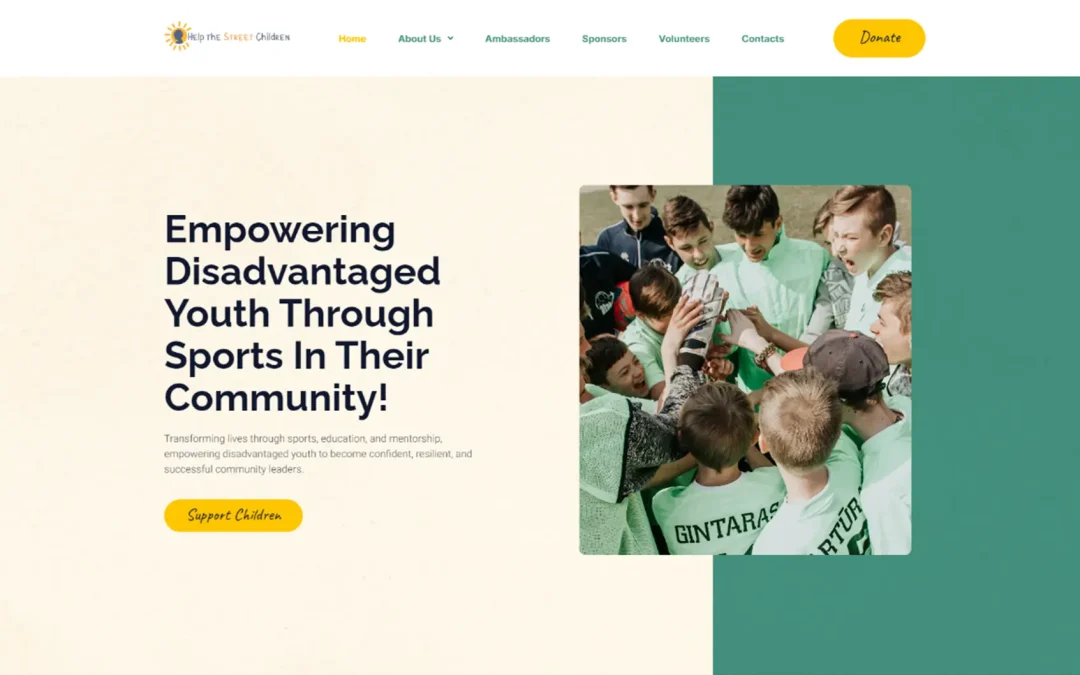 Development of a website for a charity and support fund and securing €10,000/month in advertising support