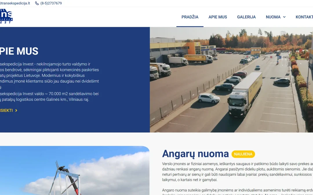 Website development based on a custom design