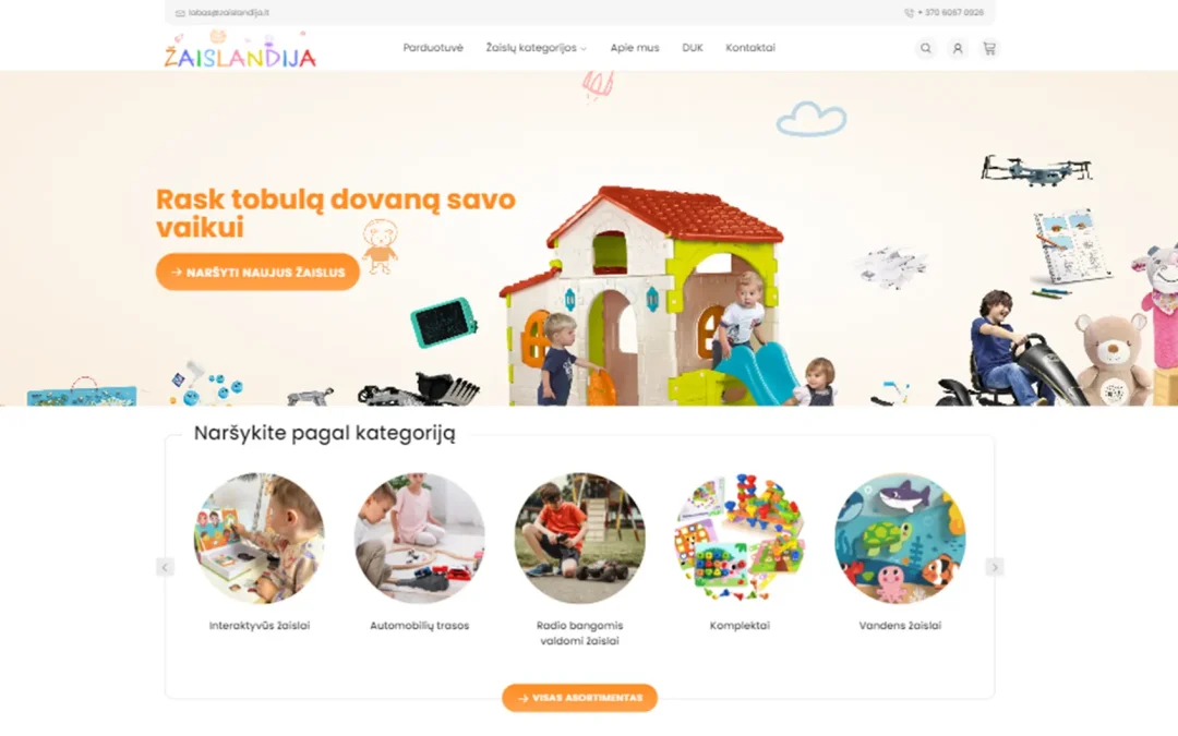 Development of a WooCommerce online store for children’s toys